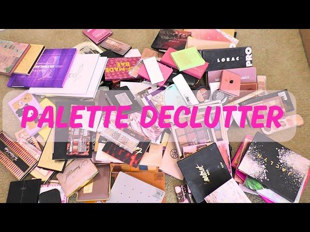 Huge Palette Declutter | 155 eye palettes | 50% GONE