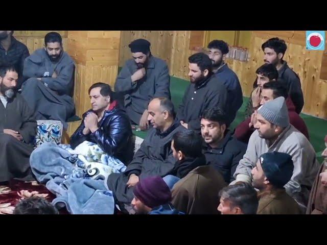 Sajad lone visited Ichgam,Budgam to pay condolence to the family of young Sajad Hussan Gadda