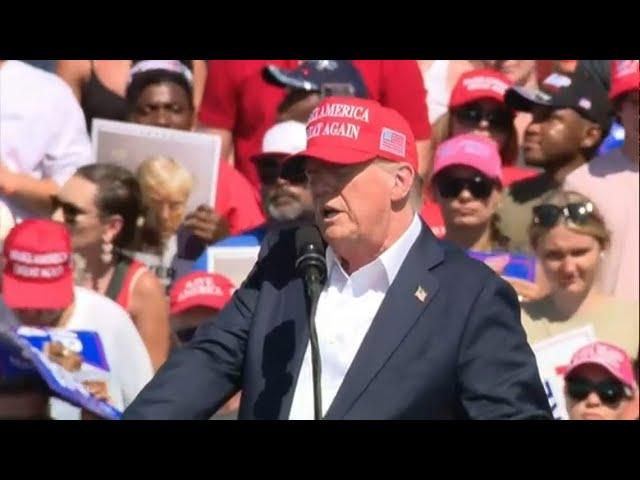 Donald Trump campaign rally in Chesapeake, Virginia, one day after first 2024 presidential debate