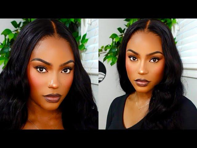 FLAWLESS MAKEUP TUTORIAL II NATURAL SOFT FEMININE TUTORIAL FOR BEGINNERS #darkskin #brownskin #woc