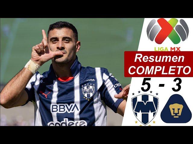 Pumas vs Monterrey 3-5 Resumen Y Goles COMPLETO | VUELTA | Liga MX 4tos de Final 2024