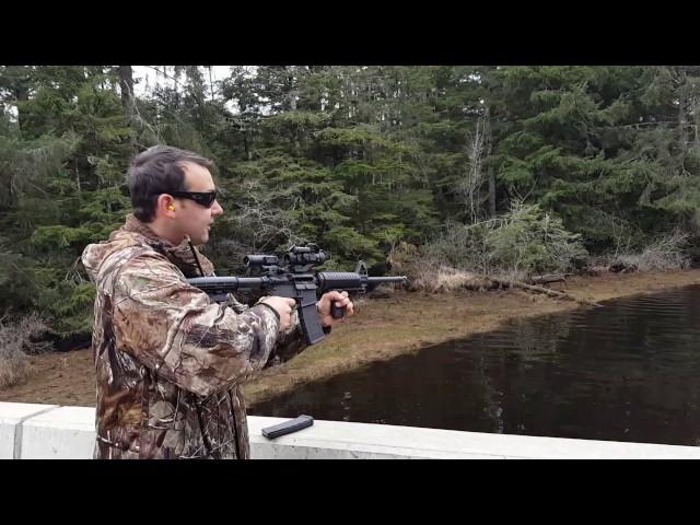 Ruger AR 556 Semi Auto NATO .223 shooting