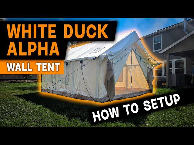 Setting Up a White Duck Wall Tent + NO BUGS EASY  FLOOR MODIFICATION