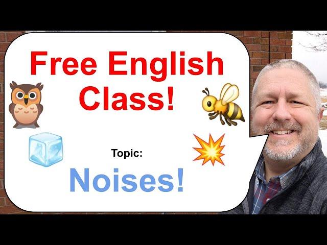 Let's Learn English! Topic: Noises! 