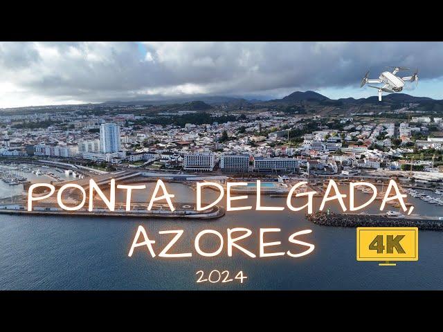 4K HDR Aerial Tour of Ponta Delgada, São Miguel Island | Explore the Azores Capital