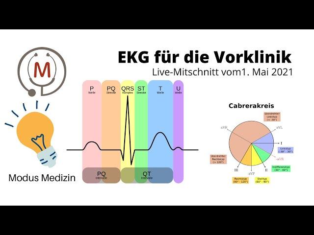 Vorbereitung Physikum: EKG für die Vorklinik || Live-Mitschnitt Modus Medizin Physiologie Tutorium