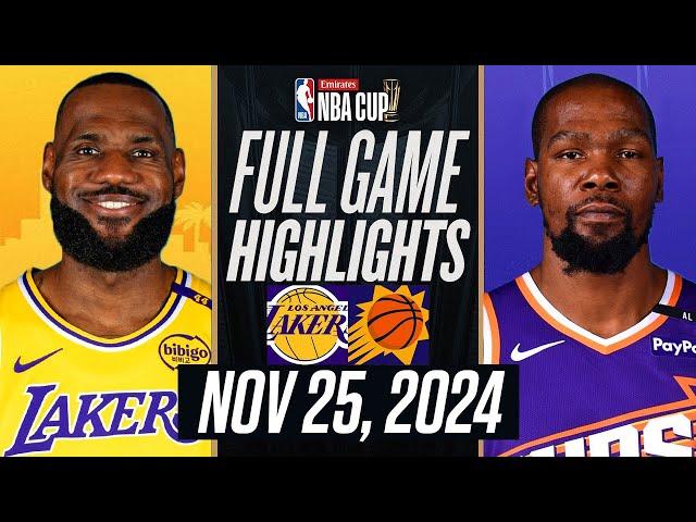 LAKERS vs SUNS FULL GAME HIGHLIGHTS NOVEMBER 25, 2024 EMIRATES NBA CUP FULL GAME HIGHLIGHTS 2K25