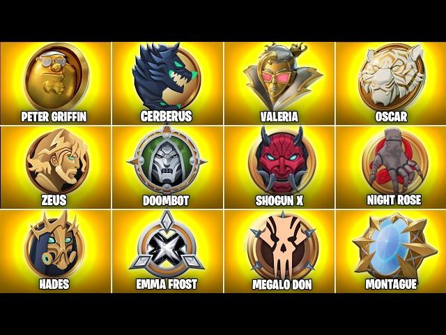 Evolution of Medallions of Mythic Bosses in Fortnite (Chapter 5 Season 1 - Chapter 6 Season 1)