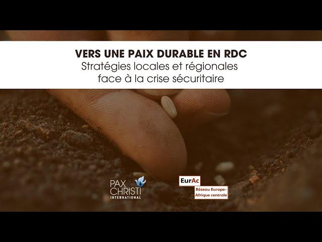 Webinaire “Vers une paix durable en RDC"