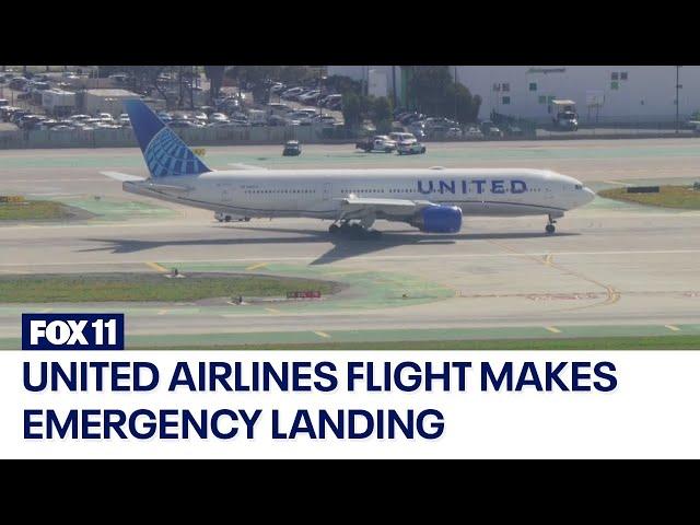 United Airlines plane makes emergency landing at LAX