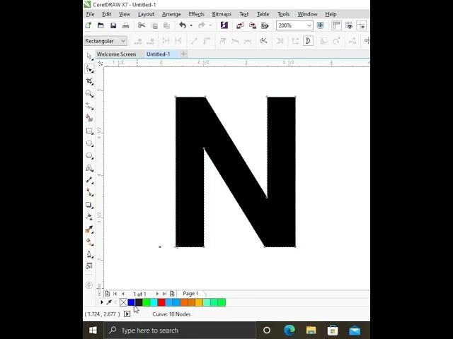 Creative N Logo Design in CorelDRAW #shorts #coreldraw