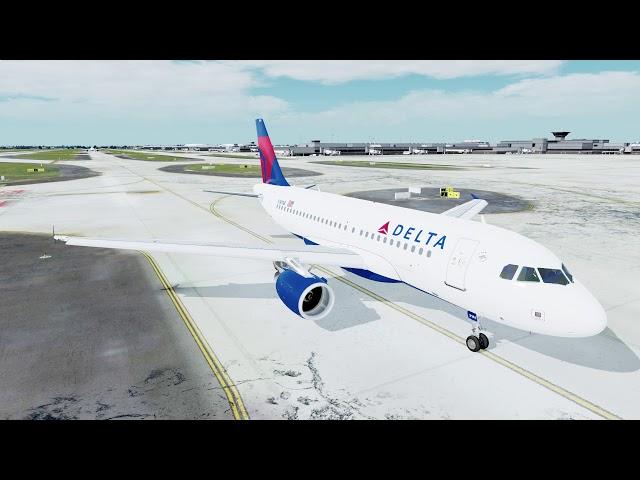 [P3Dv5] Take off from Atlanta - A319 FSLabs