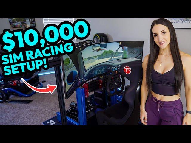 Full tour of my new $10k sim racing setup! Trak Racer TR160S and Simucube Gear