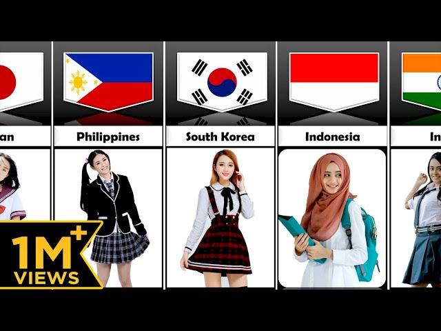 School Girls Uniform From Different Countries