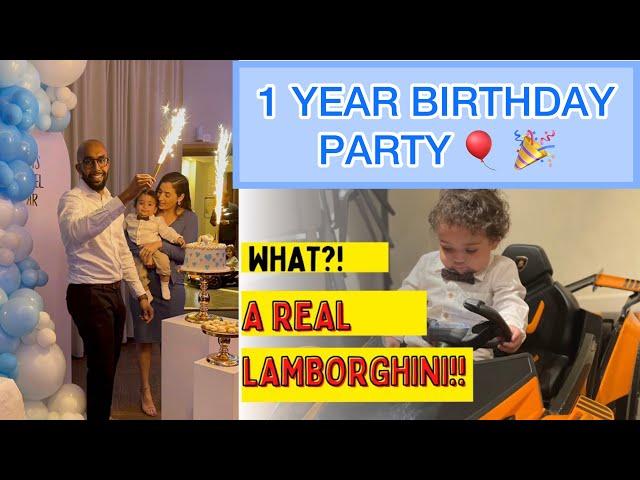 EMANUEL'S FIRST BIRTHDAY PARTY | Eritrean & Lebanese baby | Car entrance