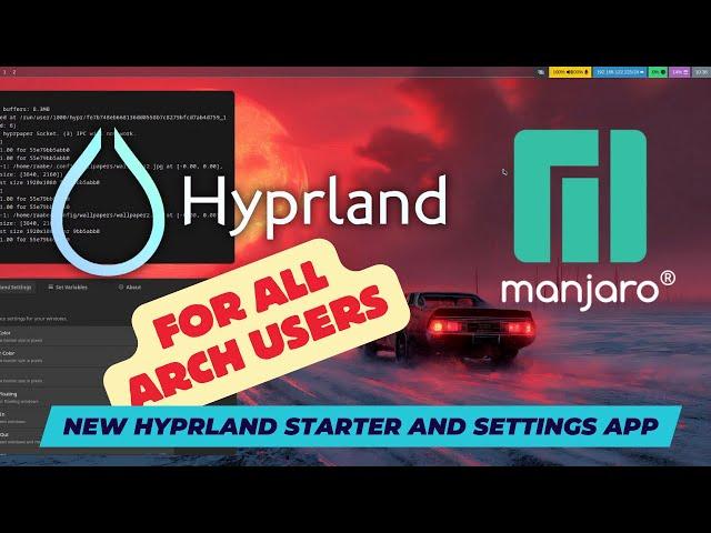 Install HYPRLAND on MANJARO. Easy with the ML4W Hyprland Starter. With rofi, waybar and settings app