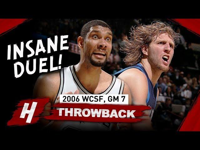 Dirk Nowitzki vs Tim Duncan INSANE Game 7 Duel Highlights 2006 NBA Playoffs - MUST SEE!