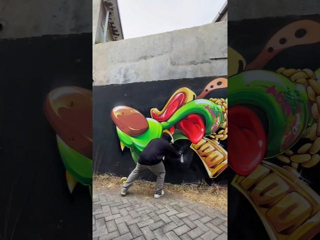 THE MOST INSANE GRAFFITI CHARACTER STYLE  @helloswodshit #graffiti #graffitiart #shorts