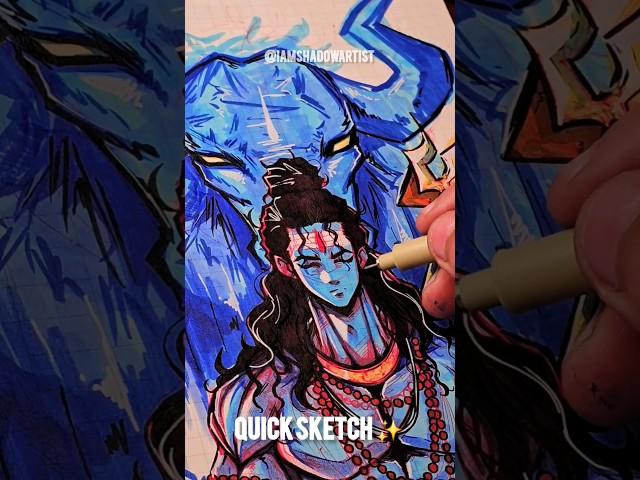 Quick Sketch Of God Shiva ️ #shorts #shiv #shiva #shivshankar