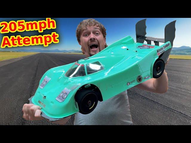 RC Car World Speed Record attempt - Hobbywing Max 4