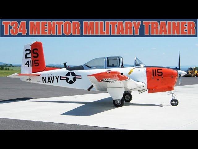 Flying a Navy T34 Mentor Military Trainer , full flight video with instructor audio.