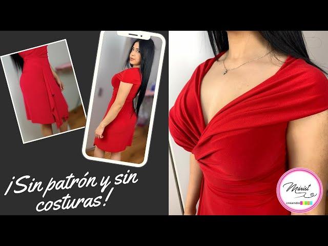 #56 HERMOSO VESTIDO SIN COSTURAS| MÁS FÁCIL DE LO QUE IMAGINAS 