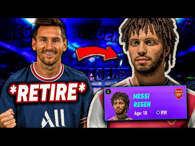 I *FORCED* Lionel Messi to RETIRE... Then PLAYED the Career of his REGEN!