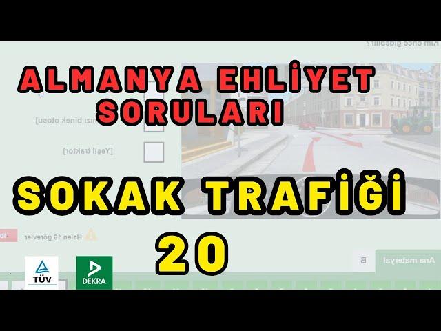 Sokak Trafiği 20 | Trafik Lambası, Güvenlik Mesafesi | Almanya Ehliyet Sınavı Soruları 2024