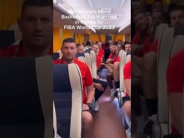 Montenegro Mens Basketball Team arrived in Manila for FIBA World Cup 2023. #fiba2023 #fibaworldcup