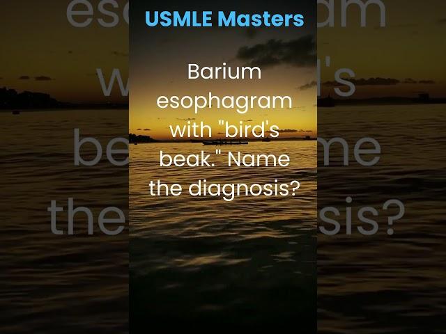 Barium esophagram with "bird's beak." Name the diagnosis.