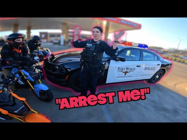 Asking to be arrested...  - Dallas Fort Worth Mini Moto Ride!