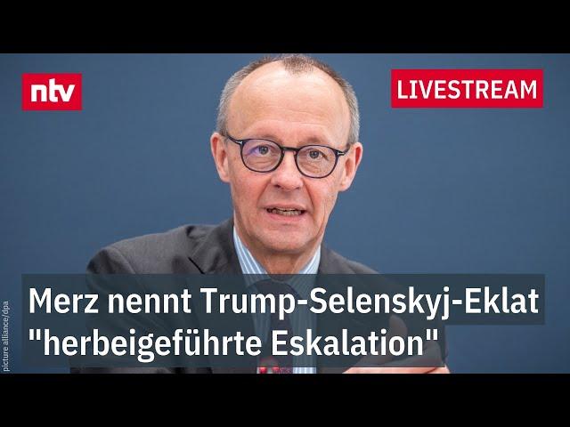 LIVE: Pressekonferenz des CDU-Vorsitzenden Friedrich Merz