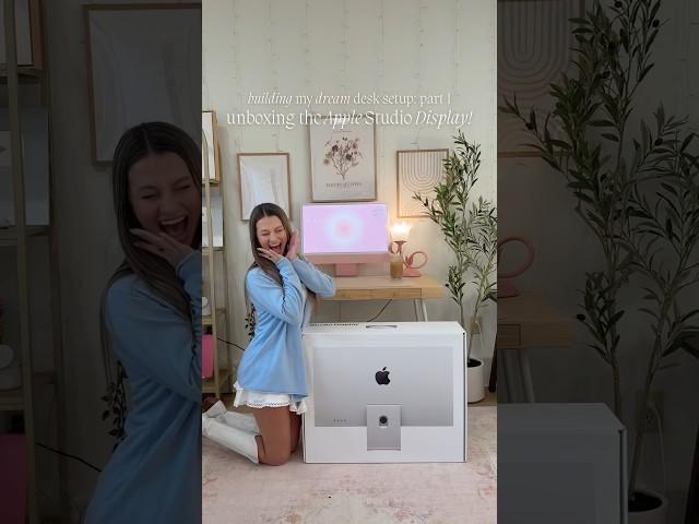 unboxing the apple studio display!! DREAM desk setup series pt 1! #techunboxing #macstudio