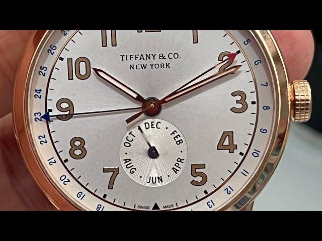 極簡單閱讀的年曆表 限量少得驚人 18k RG TIFFANY CT 60 ANNUAL CALENDAR