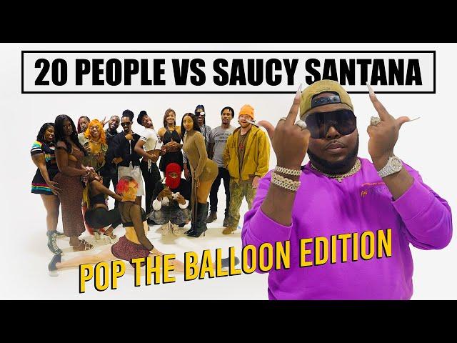 20 PEOPLE VERSUS 1 RAPPER: SAUCY SANTANA #skinbone