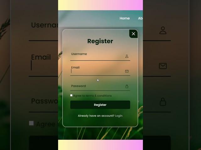 How To Create a Login and Register Page using HTML, CSS, and JavaScript  #css #html #javascript