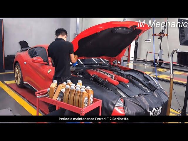 Periodic Maintenance Of Ferrari F12 Berlinetta.