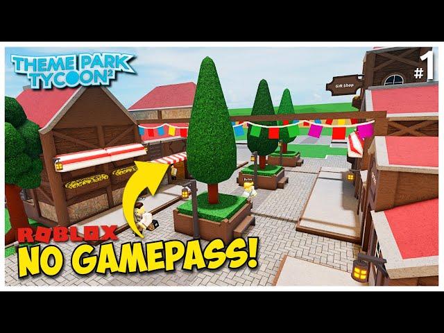 Building a Theme Park WITHOUT GAMEPASSES in Theme Park Tycoon 2! | #1