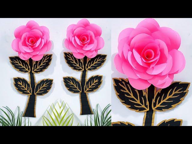 Best paper craft for home decoration | Rose wall hanging craft | Diy Paper flower wall decoration