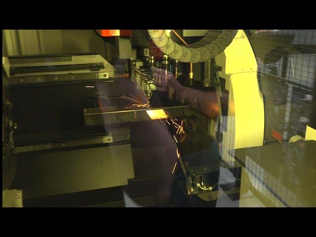 Look how fast this tube laser cutter is from Mazak?