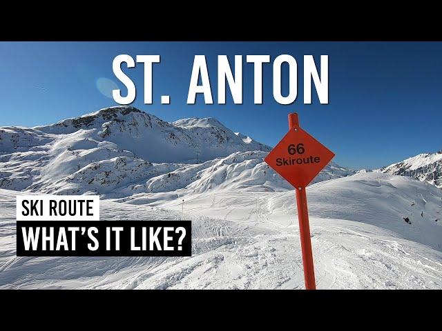 What is it like to ski a ski route in St Anton am Arlberg?