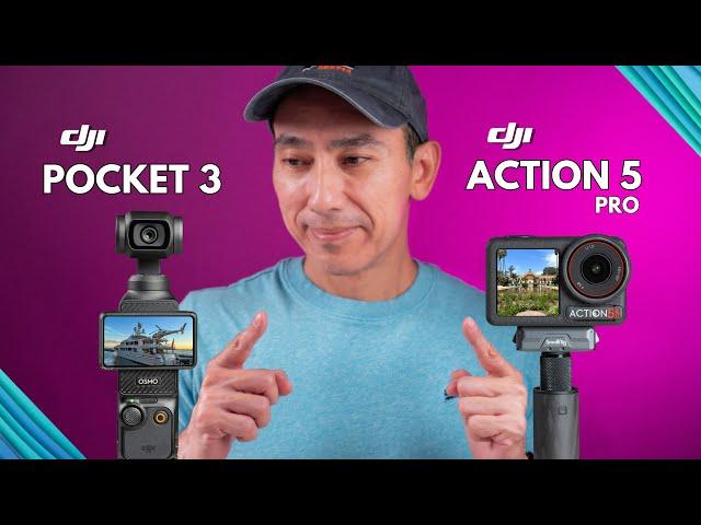 DJI Pocket 3 vs DJI Action 5 PRO Review: Comparing Features and Quality. Which One is the Best