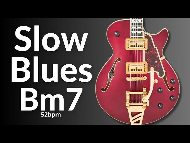 Smooth & Elegant Slow Blues Guitar Backing Track in B Minor (Bm7)