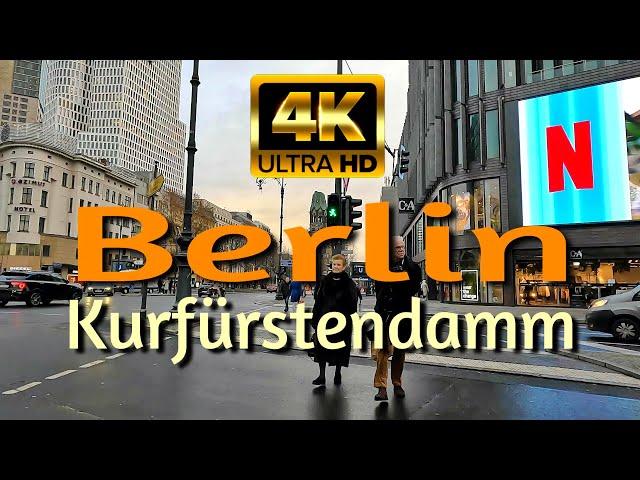 Walking the Iconic Kurfürstendamm | Berlin's Premier Shopping and Cultural Boulevard    [4K]