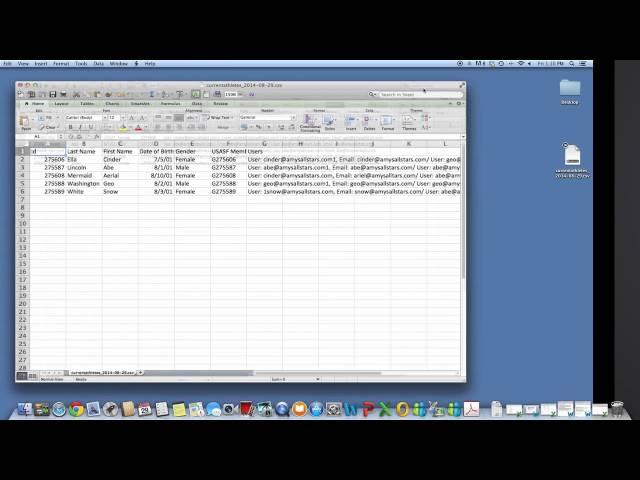 US All Star Federation Instructions: Athlete user list
