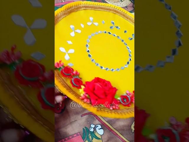 Haldi Thali Decoration #shortvideo #youtubeshorts #youtube  #haldi #decoration #craft #shorts