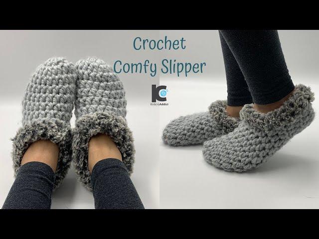 Crochet Slippers for Beginners /Crochet Scrap Yarn Projects ( Free pattern )