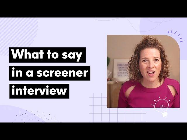 How to prepare for a screening interview with HR after you apply for a job (tips + examples)