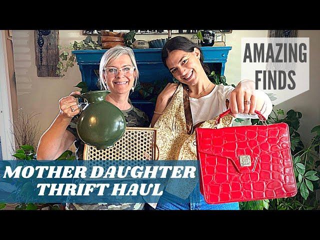 Mother Daughter Thrift Store haul / Cottage core finds / Vintage clothing treasures