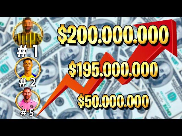 Top 10  FUTBOLISTAS mejores PAGOS del 2024 ▬  Salarios y dinero millonario en el futbol 